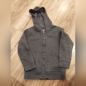 Cat & Jack Toddler 5T Gray Fleece Lined Hoodie Zip Up
